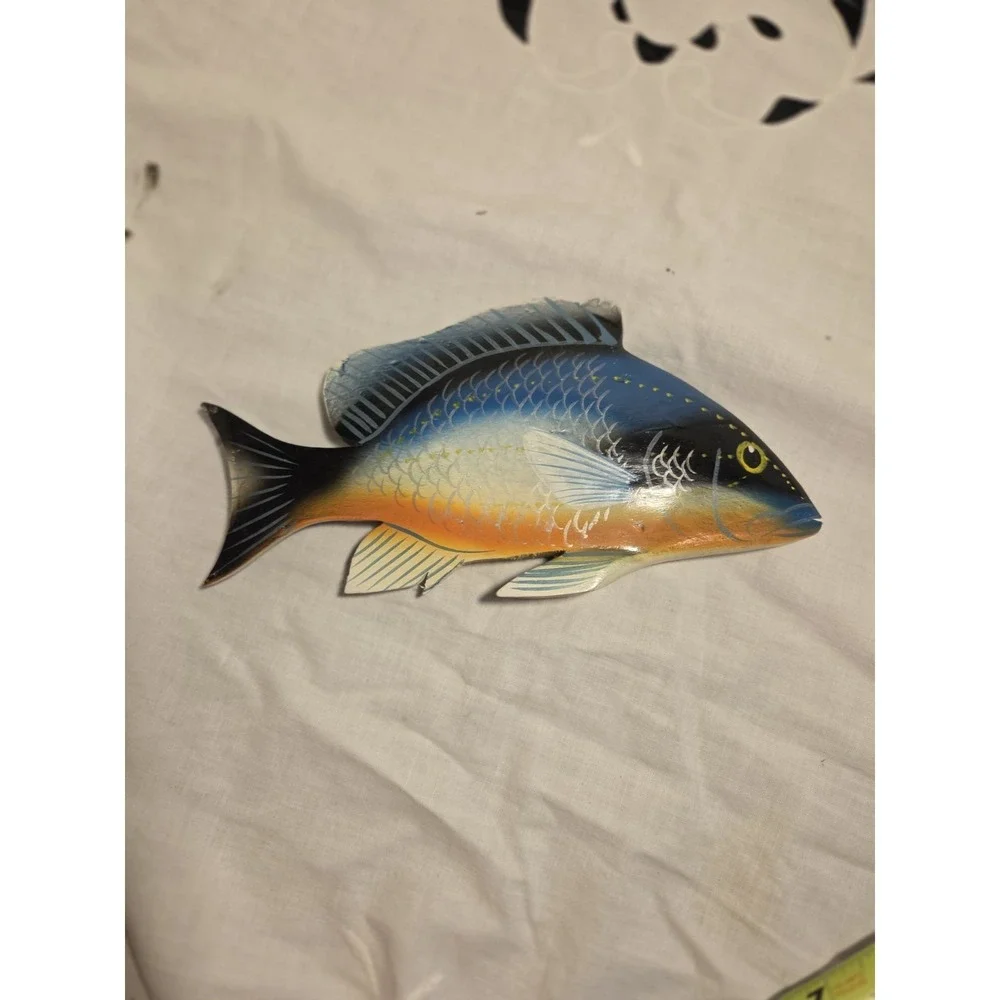 Handpainted Wooden Fish Decor
